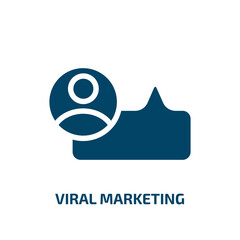 Poster - viral marketing vector icon. viral marketing, marketing, communication filled icons from flat marketing & seo concept. Isolated black glyph icon, vector illustration symbol element for web design and