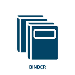 Poster - binder vector icon. binder, office, paper filled icons from flat workplace concept. Isolated black glyph icon, vector illustration symbol element for web design and mobile apps