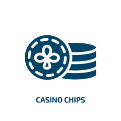 Aufkleber - casino chips vector icon. casino chips, play, gambling filled icons from flat economy concept. isola