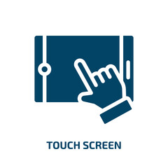 Poster - touch screen vector icon. touch screen, touch, screen filled icons from flat seo and business concept. Isolated black glyph icon, vector illustration symbol element for web design and mobile apps