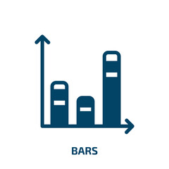 Poster - bars vector icon. bars, bar, website filled icons from flat crowdfunding concept. Isolated black glyph icon, vector illustration symbol element for web design and mobile apps