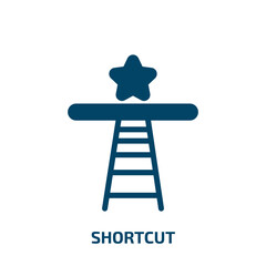 Poster - shortcut vector icon. shortcut, business, technology filled icons from flat business administration concept. Isolated black glyph icon, vector illustration symbol element for web design and mobile