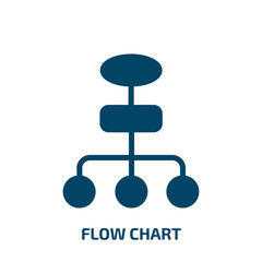 Poster - flow chart vector icon. flow chart, flow, business filled icons from flat business startup concept. Isolated black glyph icon, vector illustration symbol element for web design and mobile apps