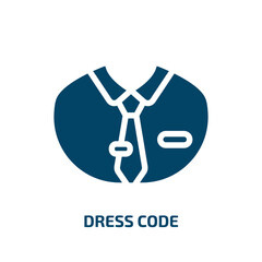 Wall Mural - dress code vector icon. dress code, fashion, dress filled icons from flat business administration concept. Isolated black glyph icon, vector illustration symbol element for web design and mobile apps