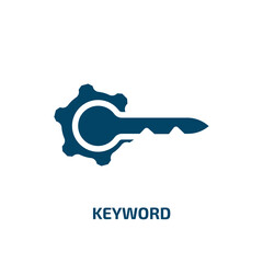 Poster - keyword vector icon. keyword, optimization, search filled icons from flat seo and business concept. Isolated black glyph icon, vector illustration symbol element for web design and mobile apps