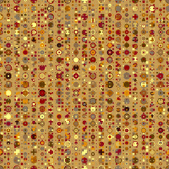 Poster - abstract seamless pattern. repeated art background. klim style in yellow color. repeating modern tex