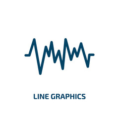 Poster - line graphics vector icon. line graphics, business, technology filled icons from flat strategy and management concept. Isolated black glyph icon, vector illustration symbol element for web design and