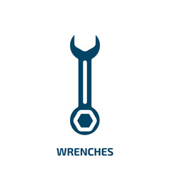 Poster - wrenches vector icon. wrenches, industry, tool filled icons from flat strategy and management concept. Isolated black glyph icon, vector illustration symbol element for web design and mobile apps