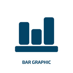 Poster - bar graphic vector icon. bar graphic, bar, data filled icons from flat leadership concept. Isolated black glyph icon, vector illustration symbol element for web design and mobile apps