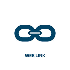 Poster - web link vector icon. web link, connection, communication filled icons from flat seo and business concept. Isolated black glyph icon, vector illustration symbol element for web design and mobile apps