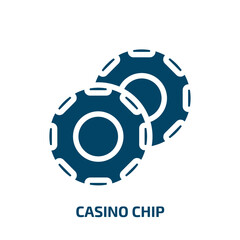 Aufkleber - casino chip vector icon. casino chip, play, gambling filled icons from flat economy concept. isolate