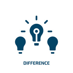 Poster - difference vector icon. difference, different, people filled icons from flat business concept. Isolated black glyph icon, vector illustration symbol element for web design and mobile apps