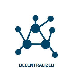 Poster - decentralized vector icon. decentralized, crypto, exchange filled icons from flat cryptocurrency concept. Isolated black glyph icon, vector illustration symbol element for web design and mobile apps