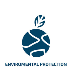 Poster - enviromental protection vector icon. enviromental protection, eco, natural filled icons from flat charity concept. Isolated black glyph icon, vector illustration symbol element for web design and