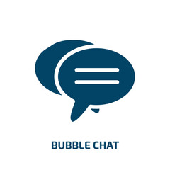 Poster - bubble chat vector icon. bubble chat, discussion, message filled icons from flat communication concept. Isolated black glyph icon, vector illustration symbol element for web design and mobile apps