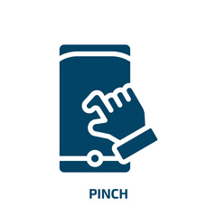 Poster - pinch vector icon. pinch, arrow, screen filled icons from flat mobile functions concept. Isolated black glyph icon, vector illustration symbol element for web design and mobile apps