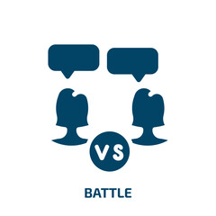 Poster - battle vector icon. battle, sport, competition filled icons from flat discussion concept. Isolated black glyph icon, vector illustration symbol element for web design and mobile apps