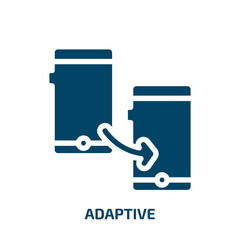 Poster - adaptive vector icon. adaptive, adaptation, business filled icons from flat social media concept. Isolated black glyph icon, vector illustration symbol element for web design and mobile apps