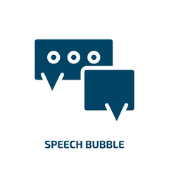 Poster - speech bubble vector icon. speech bubble, communication, bubble filled icons from flat chatting concept. Isolated black glyph icon, vector illustration symbol element for web design and mobile apps