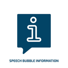 Poster - speech bubble information vector icon. speech bubble information, bubble, speech filled icons from flat talking concept. Isolated black glyph icon, vector illustration symbol element for web design