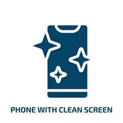 Poster - phone with clean screen vector icon. phone with clean screen, screen, app filled icons from flat smartphones concept. Isolated black glyph icon, vector illustration symbol element for web design and