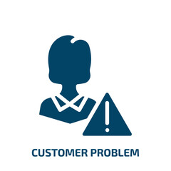 Aufkleber - customer problem vector icon. customer problem, operator, problem filled icons from flat support concept. Isolated black glyph icon, vector illustration symbol element for web design and mobile apps