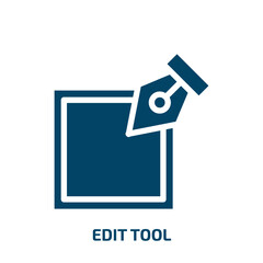 Poster - edit tool vector icon. edit tool, tool, edit filled icons from flat web development concept. Isolated black glyph icon, vector illustration symbol element for web design and mobile apps