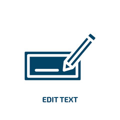 Poster - edit text vector icon. edit text, text, simple filled icons from flat web development concept. Isolated black glyph icon, vector illustration symbol element for web design and mobile apps