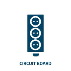 Poster - circuit board vector icon. circuit board, tech, circuit filled icons from flat household appliances concept. Isolated black glyph icon, vector illustration symbol element for web design and mobile