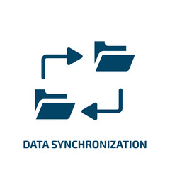 Poster - data synchronization vector icon. data synchronization, data, server filled icons from flat computer functions concept. Isolated black glyph icon, vector illustration symbol element for web design and
