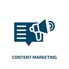 Poster - content marketing vector icon. content marketing, content, marketing filled icons from flat seo concept. Isolated black glyph icon, vector illustration symbol element for web design and mobile apps