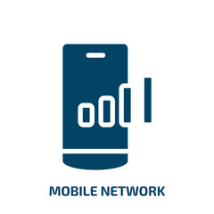 Poster - mobile network vector icon. mobile network, communication, internet filled icons from flat network architecture concept. Isolated black glyph icon, vector illustration symbol element for web design