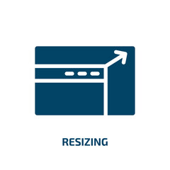 Poster - resizing vector icon. resizing, resize, expand filled icons from flat responsive design concept. iso