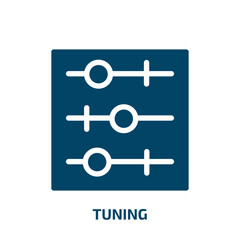 Poster - tuning vector icon. tuning, technology, sound filled icons from flat artificial intelligence concept. Isolated black glyph icon, vector illustration symbol element for web design and mobile apps