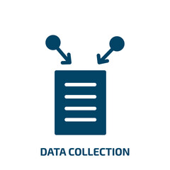 Poster - data collection vector icon. data collection, data, collection filled icons from flat digital services concept. Isolated black glyph icon, vector illustration symbol element for web design and mobile