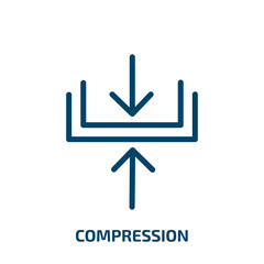 Poster - compression vector icon. compression, navigation, compress filled icons from flat big data concept. 