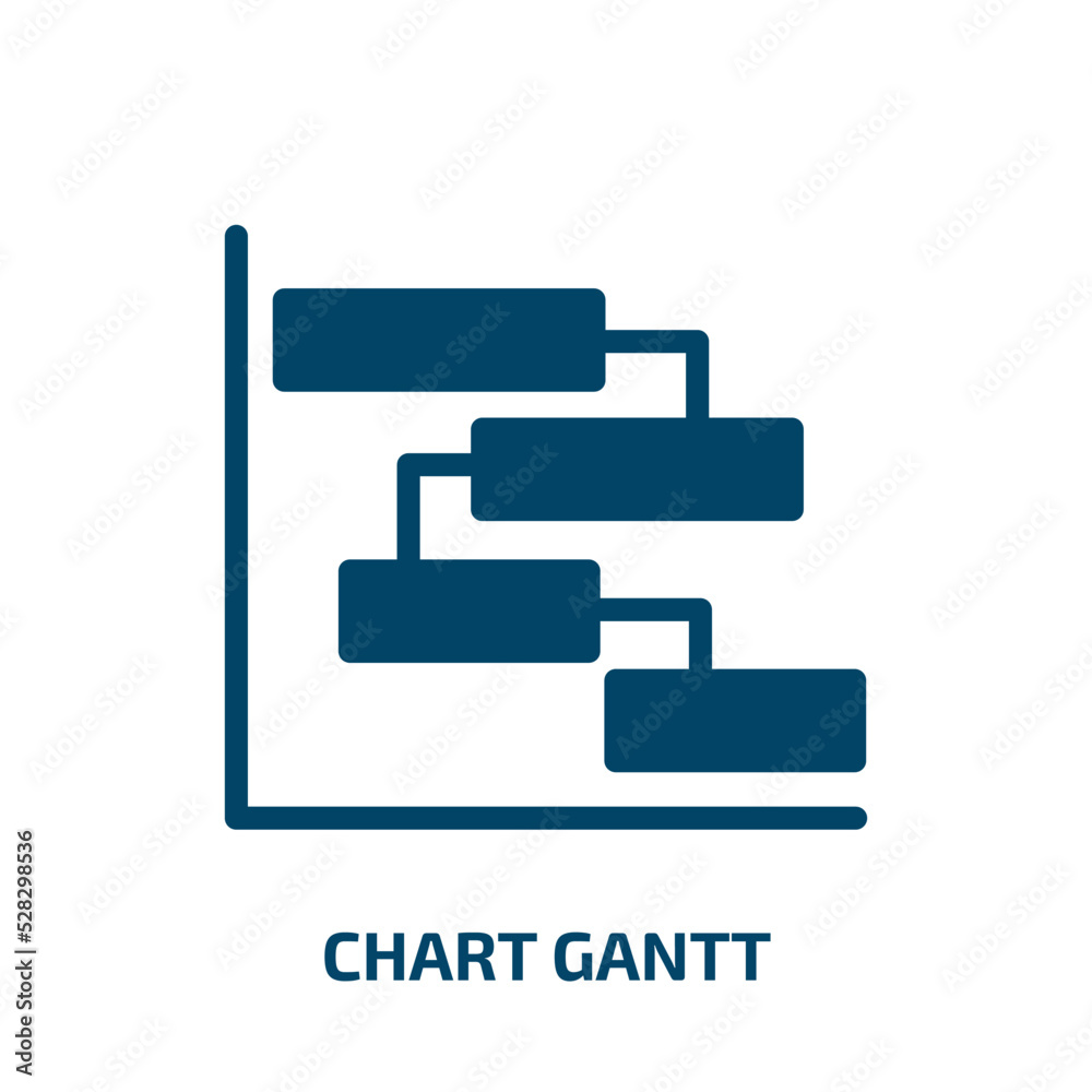 chart gantt vector icon. chart gantt, gantt, presentation filled icons from flat computer and media concept. Isolated black glyph icon, vector illustration symbol element for web design and mobile