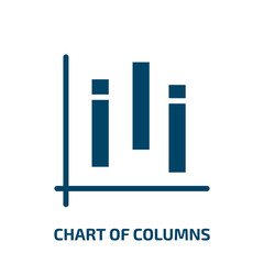 Poster - chart of columns vector icon. chart of columns, chart, presentation filled icons from flat computer and media concept. Isolated black glyph icon, vector illustration symbol element for web design and