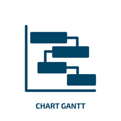 Poster - chart gantt vector icon. chart gantt, gantt, presentation filled icons from flat computer and media concept. Isolated black glyph icon, vector illustration symbol element for web design and mobile