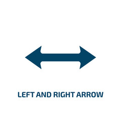 Poster - left and right arrow vector icon. left and right arrow, arrow, up filled icons from flat cursors and pointers concept. Isolated black glyph icon, vector illustration symbol element for web design and