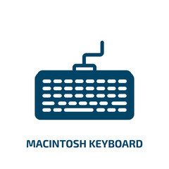 Poster - macintosh keyboard vector icon. macintosh keyboard, screen, computer filled icons from flat apple devices concept. Isolated black glyph icon, vector illustration symbol element for web design and