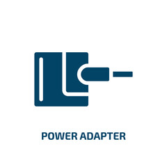 Poster - power adapter vector icon. power adapter, adapter, technology filled icons from flat apple devices concept. Isolated black glyph icon, vector illustration symbol element for web design and mobile apps