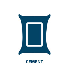 Poster - cement vector icon. cement, construction, industrial filled icons from flat construction concept. Isolated black glyph icon, vector illustration symbol element for web design and mobile apps