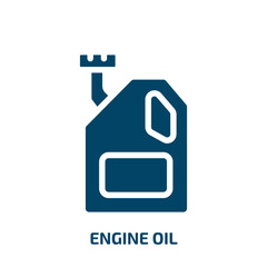 Poster - engine oil vector icon. engine oil, auto, repair filled icons from flat car parts concept. Isolated black glyph icon, vector illustration symbol element for web design and mobile apps