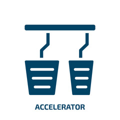 Poster - accelerator vector icon. accelerator, arrow, speed filled icons from flat car parts concept. Isolated black glyph icon, vector illustration symbol element for web design and mobile apps