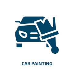 Poster - car painting vector icon. car painting, car, vehicle filled icons from flat car repair concept. Isolated black glyph icon, vector illustration symbol element for web design and mobile apps