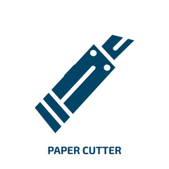 Poster - paper cutter vector icon. paper cutter, paper, office filled icons from flat do it yourself concept. Isolated black glyph icon, vector illustration symbol element for web design and mobile apps