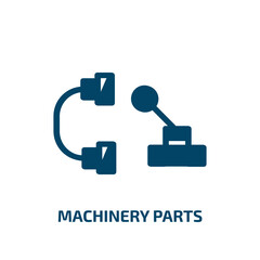 Poster - machinery parts vector icon. machinery parts, equipment, engine filled icons from flat do it yourself concept. Isolated black glyph icon, vector illustration symbol element for web design and mobile