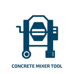 Poster - concrete mixer tool vector icon. concrete mixer tool, equipment, tool filled icons from flat construction concept. Isolated black glyph icon, vector illustration symbol element for web design and