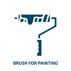 Poster - brush for painting vector icon. brush for painting, brush, business filled icons from flat tools and machinery concept. Isolated black glyph icon, vector illustration symbol element for web design and